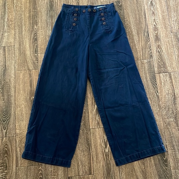 Cotton Wide Leg Pant - Picture 1 of 8